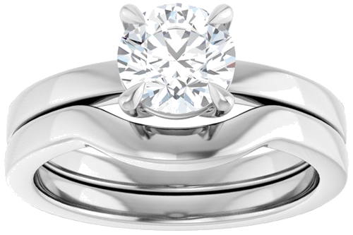 Sužadėtuvių Žiedas „Claw-Prong Solitaire“ 14k white gold Round 6.5mm (8)