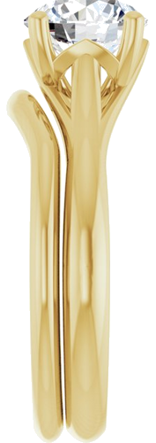 Sužadėtuvių Žiedas „Solitaire“ 14k yellow gold Round 7.4mm (9)