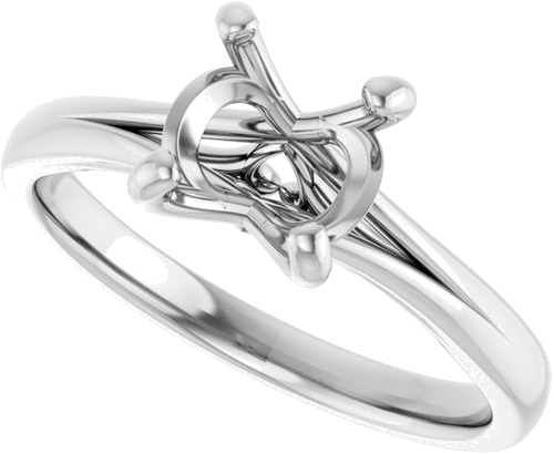 Sužadėtuvių Žiedas „Solitaire“ 14k white gold Round 7.4mm (5)