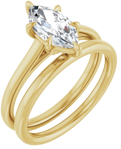 Sužadėtuvių Žiedas „Claw-Pong“ 14k yellow gold Marquise 10.5mm x 5.5mm (6)