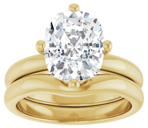 Sužadėtuvių Žiedas 14k yellow gold Elongated Cushion 10mm x 8mm (8)