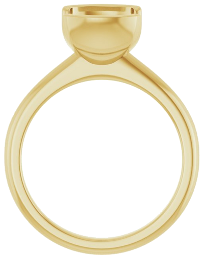 Sužadėtuvių Žiedas „Half-Bezel“ 14k yellow gold Cushion 8mm (2)