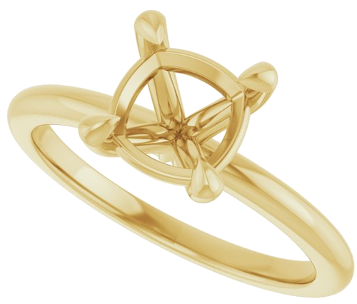 Sužadėtuvių Žiedas „Claw-Prong“ 18k yellow gold Cushion 7mm (5)