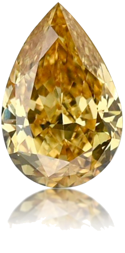 0.21 carat Fancy Intense Orangey Yellow-SI1 Natūralus Pear Deimantas (1)