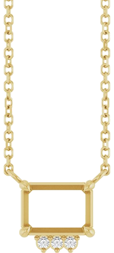 Pakabukas „Accented“ 585 Geltonojo Aukso Emerald 7mm x 5mm (1)