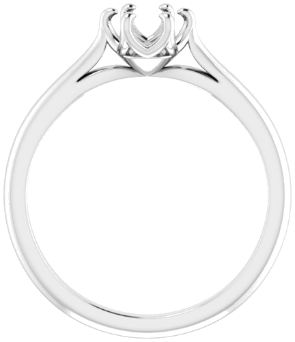 14K White 5.8 mm Round Solitaire Engagement Ring Mounting (2)