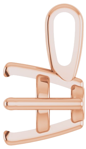 14K Rose 4.5 mm Round 4-Prong Pendant Mounting (3)