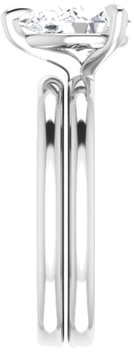Sužadėtuvių Žiedas „Solitaire“ 585 Baltojo Aukso Pear Shape 9mm x 6mm (9)