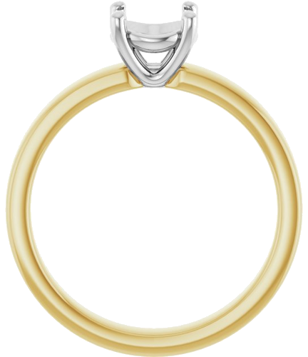 Sužadėtuvių Žiedas „Solitaire“ 14k yellow/white gold Round 6.5mm (2)