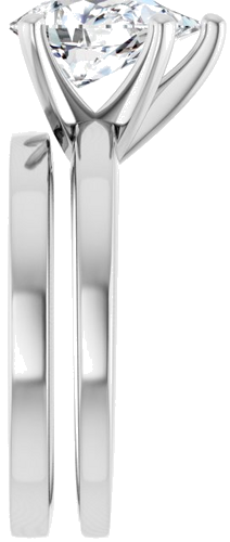 10K White 10x7 mm Pear Solitaire Engagement Ring Mounting (9)