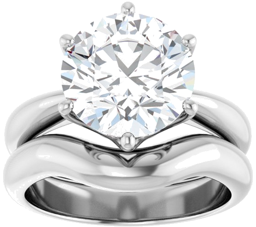 Sužadėtuvių Žiedas „Solitaire Crown-Inspired“ 14k white gold Round 10mm (8)