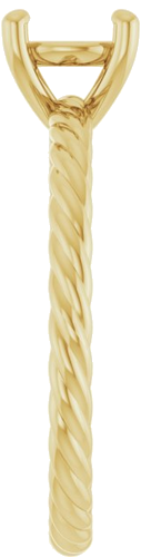 Sužadėtuvių Žiedas „Solitaire Rope“ 14k yellow gold Round 6.5mm (4)