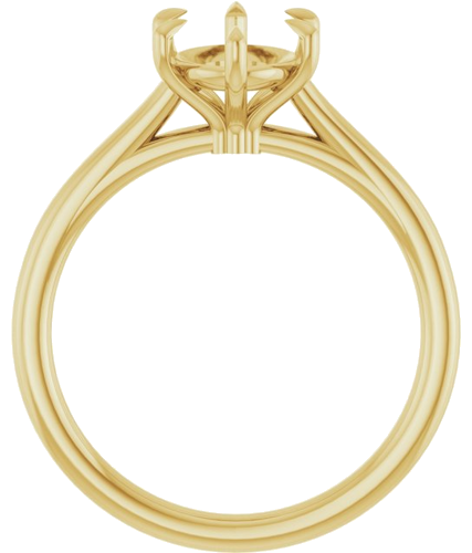 Sužadėtuvių Žiedas „Claw-Pong“ 14k yellow gold Oval 9mm x 7mm (2)