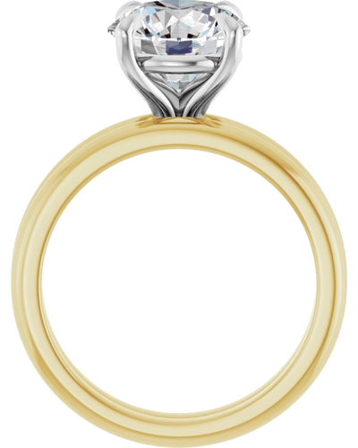 Sužadėtuvių Žiedas 585 Baltojo Ir Geltonojo Aukso Round 9mm (7)