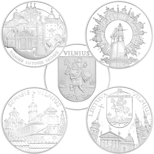 Lithuania Vilnius Silver Commemorative Medals Set (7)