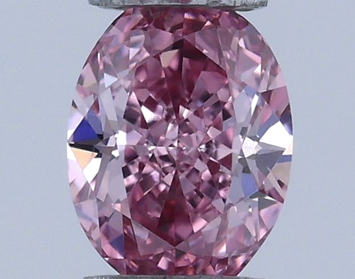 0.18 carat Fancy Vivid Purplish Pink-VVS1 Natūralus Oval Deimantas (1)