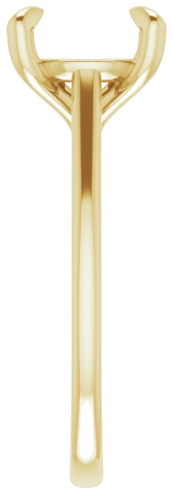 14K Yellow  9.4 mm Round Solitaire Engagement Ring Mounting (4)