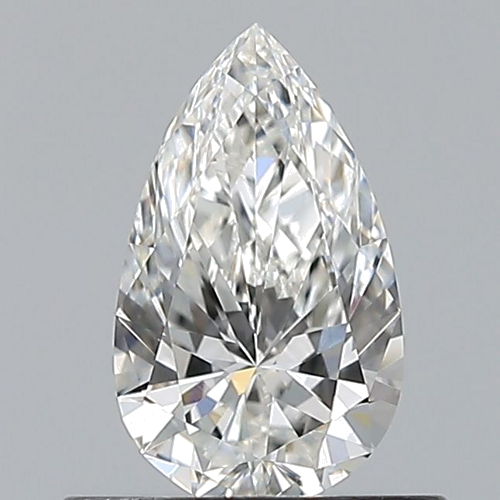 0.5 carat G-VVS2 Natūralus Pear Deimantas (1)