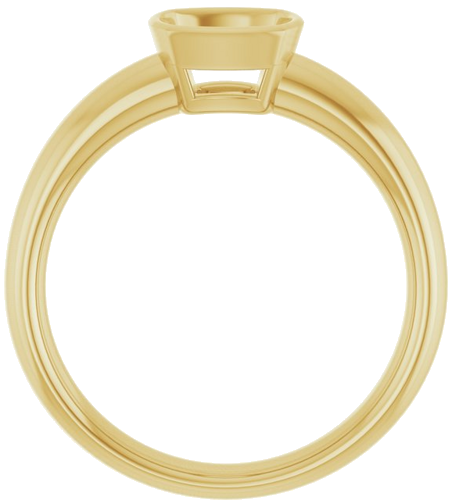 Sužadėtuvių Žiedas „Bezel-Set Solitaire“ 14k yellow gold Cushion 6mm (2)