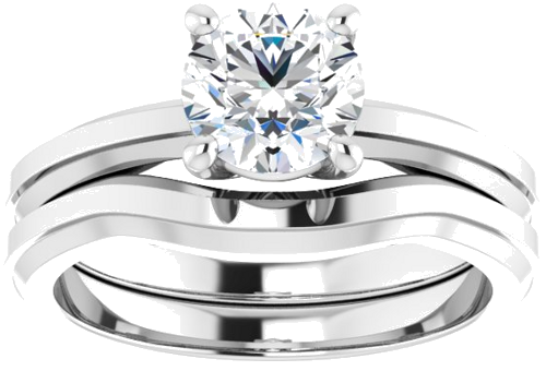 Continuum Sterling Silver 6.5 mm Round Solitaire Engagement Ring Mounting (8)