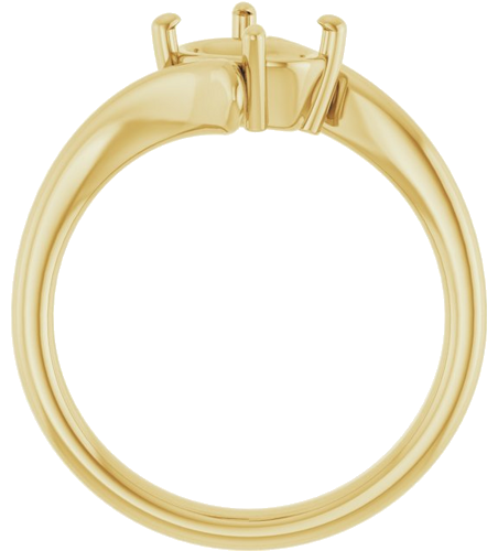 Sužadėtuvių Žiedas „Solitaire Bypass“ 14k yellow gold Oval 8mm x 6mm (2)