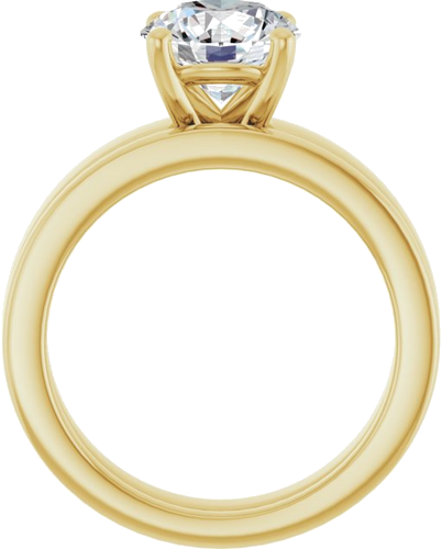 14K Yellow 8 mm Round Solitaire Engagement Ring Mounting (7)