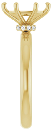 Sužadėtuvių Žiedas „Accented“ 14k yellow gold Oval 9mm x 7mm (4)