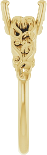 Sužadėtuvių Žiedas „Solitaire Sculptural“ 14k yellow gold Oval 8mm x 6mm (4)