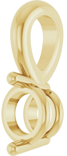 14K Yellow 4 mm Round 2-Prong Basket Pendant Mounting (2)