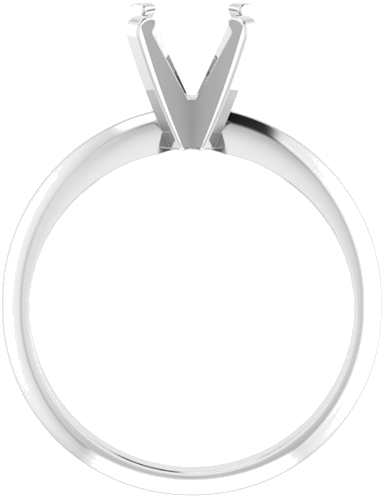 Sužadėtuvių Žiedas „Solitaire“ 585 Baltojo Aukso Round 6.5mm (2)