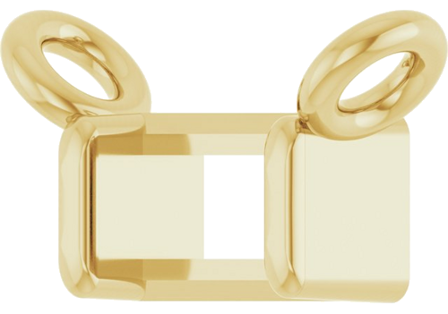 Pakabukas „Solitaire Channel-Set“ 585 Geltonojo Aukso Straight Baguette 3mm x 2mm (2)