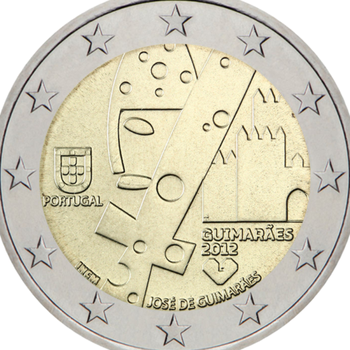 2012 Portugalija Guimaraes - Europos kultūros sostinė 2 eurų moneta (2)