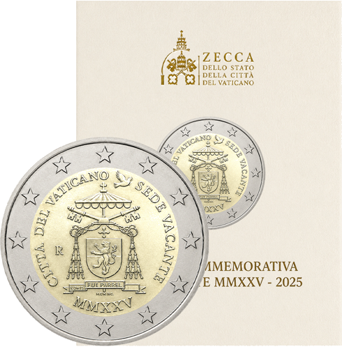 2025 Vatikanas Sede Vacante 2 eurų moneta (1)