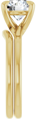 Sužadėtuvių Žiedas 14k yellow gold Round 8mm (9)