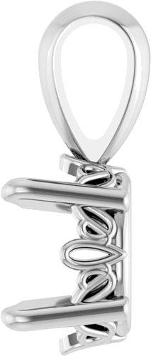 Pakabukas „Oval 4-Prong Solitaire“ 14k white gold Oval 7mm x 5mm (3)
