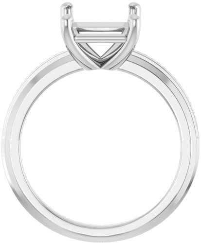 Sužadėtuvių Žiedas „Solitaire“ 14k white gold Emerald 10mm x 8mm (2)