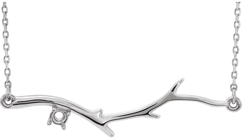 Pakabukas „Family Branch“ 585 Baltojo Aukso Round 3mm (1)