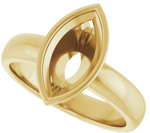 Sužadėtuvių Žiedas „Bezel-Set Solitaire“ 10k yellow gold Marquise 12mm x 6mm (5)
