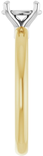 Sužadėtuvių Žiedas „Claw-Prong Euro Shank“ 14k yellow/white gold Oval 7mm x 5mm (4)