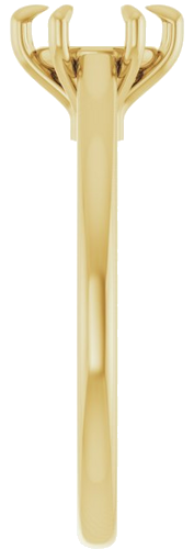 Sužadėtuvių Žiedas „Claw-Pong“ 14k yellow gold Round 6.5mm (4)