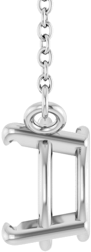 Pakabukas „Oval 4-Prong“ 14k white gold Oval 8mm x 6mm (3)