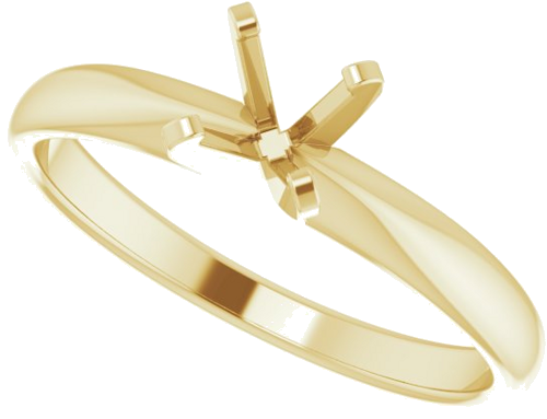 Sužadėtuvių Žiedas „Solitaire“ 14k yellow gold Square 3.75mm (5)