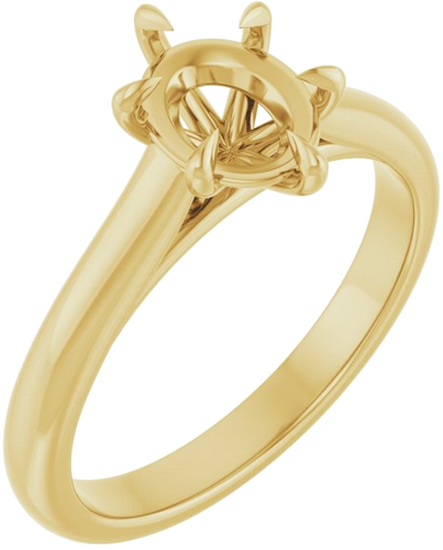 Sužadėtuvių Žiedas „Claw-Prong“ 14k yellow gold Oval 8mm x 6mm (1)