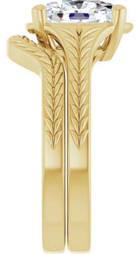 Sužadėtuvių Žiedas „Solitaire“ 14k yellow gold Elongated Cushion 9mm x 7mm (9)