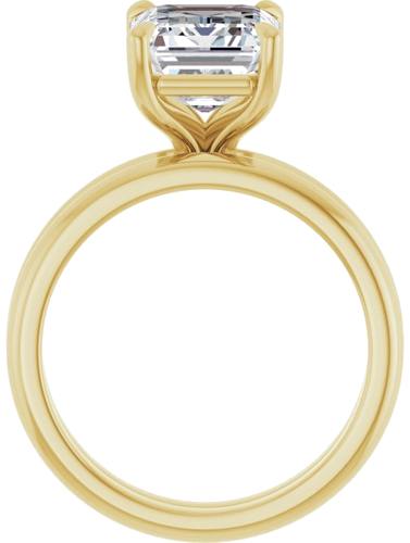 Sužadėtuvių Žiedas 585 Geltonojo Aukso Emerald 10mm x 8mm (6)