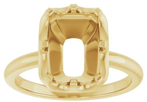 Sužadėtuvių Žiedas „Solitaire“ 14k yellow gold Emerald 10mm x 7mm (3)