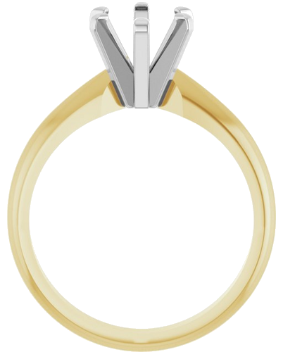 Sužadėtuvių Žiedas „Solitaire“ 14k yellow/white gold Oval 8mm x 6mm (2)