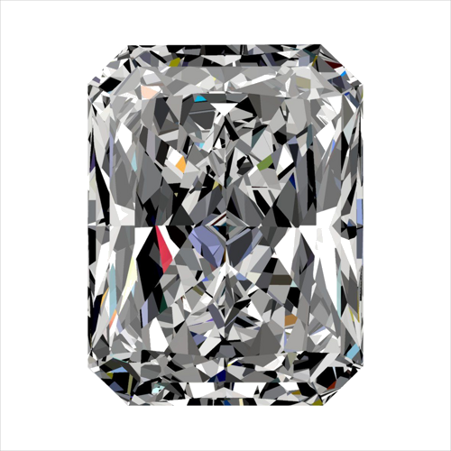 0.53 carat F-VS2 Natūralus Radiant Deimantas (1)