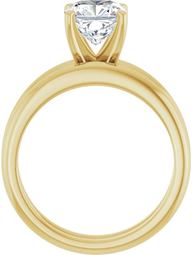 Sužadėtuvių Žiedas „Solitaire“ 585 Geltonojo Aukso Cushion 7mm (7)