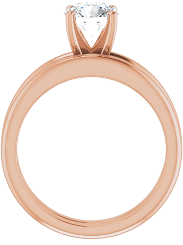 14K Rose  6.5 mm Round Solitaire Engagement Ring Mounting (7)